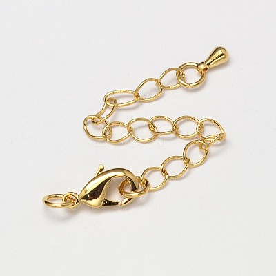 PVD Vacuum Plating Brass Chain Extender KK-I598-16G-RS-1