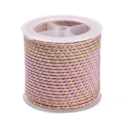 11M Polyester Braided Cord with Cotton Core & Metallic Thread OCOR-Z006-01-21-1