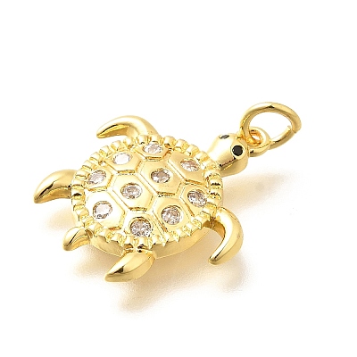 Brass Micro Pave Cubic Zirconia Pendants LS-KK-Q040-02A-G-1