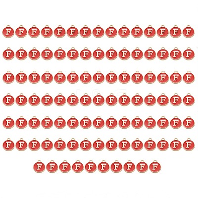 Golden Plated Enamel Alloy Charms ENAM-SZ0001-26C-F-1