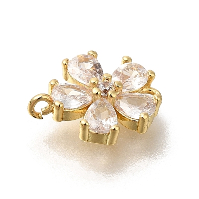 Brass Micro Pave Cubic Zirconia Pendants KK-M295-15G-03-1