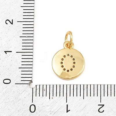 Brass Micro Pave Clear Cubic Zirconia Charms CU-CBA56CE-12G-O-1