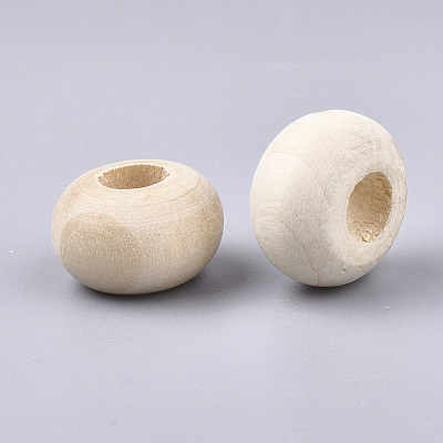 Unfinished Wood Beads X-WOOD-S053-03-1