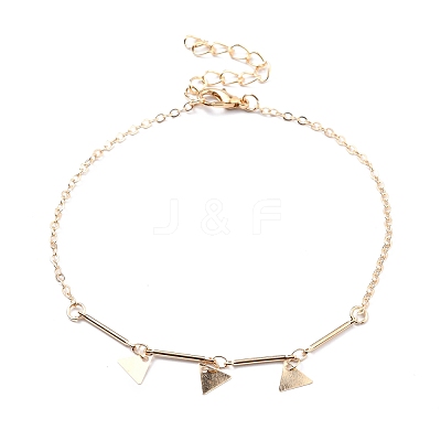 4Pcs 4 Style Alloy Chain Anklets Sets SJEW-D009-08KCG-1