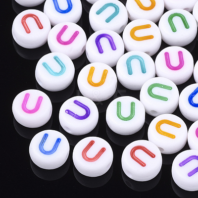 Initial Acrylic Beads OACR-E001-20U-1