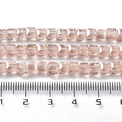 Electroplate Glass Beads Strands EGLA-R030-4x4mm-28-1