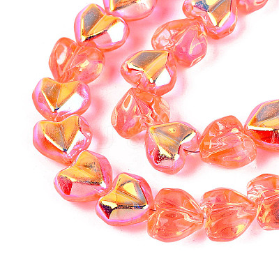 Electroplate Transparent Glass Beads Strands EGLA-N056-01A-09-1