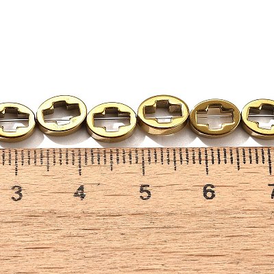 Electroplated Synthetic Non-magnetic Hematite Beads Strands G-L613-Z01-01E-1