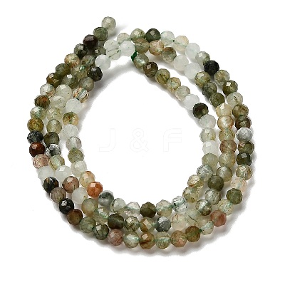Natural Green Rutilated Quartz Beads Strands G-RM2025-A14-3mm-B-1