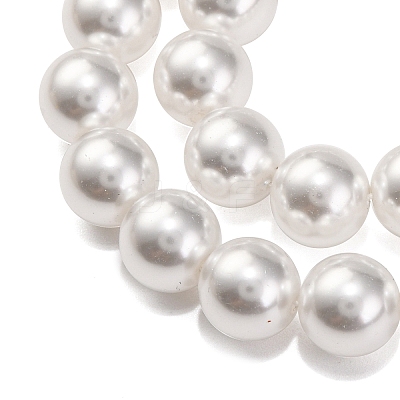 Baking Paint Pearlized Glass Pearl Round Bead Strands PEAR-H019-02C-04-1