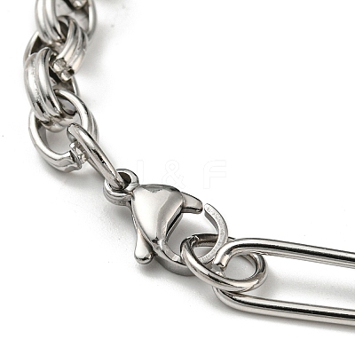 Non-Tarnish 201 Stainless Steel Figaro Chain Bracelets STAS-Z056-09P-1