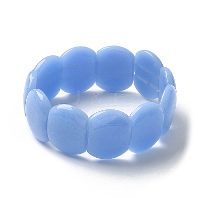 Handmade Lampwork Beaded Stretch Bracelets for Men Women BJEW-G738-01B-11-1