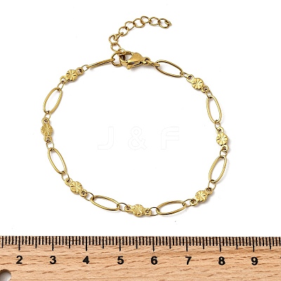 304 Stainless Steel Link Bracelets BJEW-A044-03A-G-1