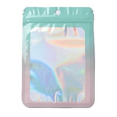 Rectangle Glitter Holographic PVC Resealable Packaging Bags ABAG-P011-01F-01-1
