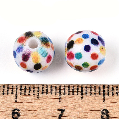 Opaque Acrylic Beads MACR-T048-03-1