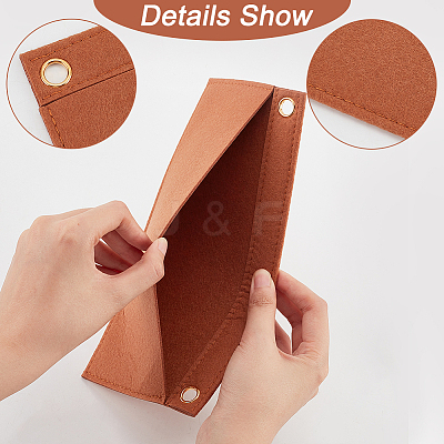 4Pcs 4 Colors Felt Purse Organizer Insert AJEW-WR0001-51-1