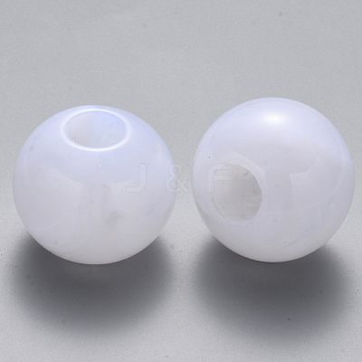 Acrylic Large Hole Beads OACR-R074-04F-1