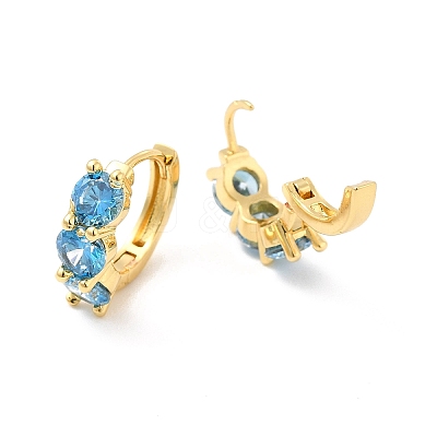 Cubic Zirconia Hoop Earrings EJEW-P213-16G-01-1
