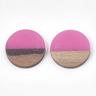 Resin & Wood Pendants X-RESI-S358-02B-05-1