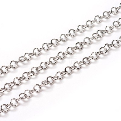 Tarnish Resistant 304 Stainless Steel Rolo Chains CHS-E016-02E-P-1