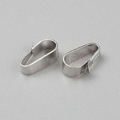 925 Sterling Silver Snap on Bails STER-WH0062-008P-02-1