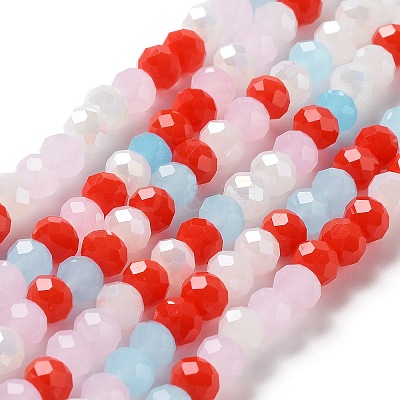 Glass Beads Strands EGLA-A034-M6mm-41-1
