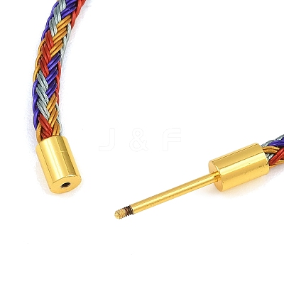 Braided Steel Wire Bracelet Making KK-CBA6056-03C-G-1
