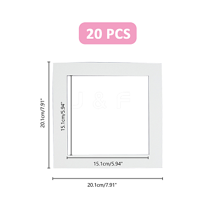 Square Paper Picture Frame FIND-WH0139-300-1