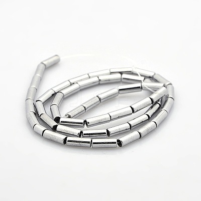 Grade A Electroplate Non-magnetic Synthetic Hematite Column Beads Strands G-M066-02-1