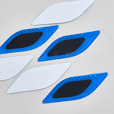 3 Sets 3 Colors Leaf Shape Resin Car Door Protector Anti-collision Strip Sticker STIC-FH0001-15B-1