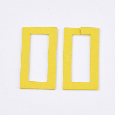 Spray Painted Wood Linking Rings WOOD-T010-15D-1