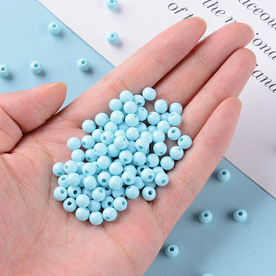 Opaque Acrylic Beads X-MACR-S370-C6mm-A07-1