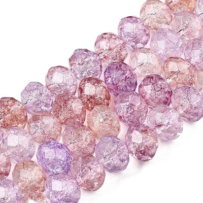 Transparent Glass Beads Strands GLAA-T023-8mm-A03-1
