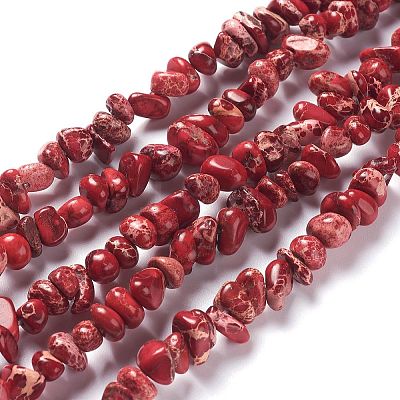 Natural Imperial Jasper Bead Strands X-G-P444-05D-1