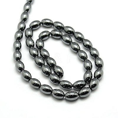 Non-magnetic Synthetic Hematite Oval Beads Strands X-G-F161-32C-1