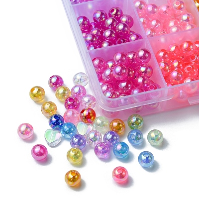 526Pcs 18 Style Transparent Acrylic Beads MACR-YW0002-07-1