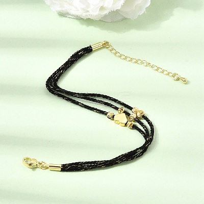 Polyester Multi-Strand Bracelets FB-CBA983F-02G-05-1