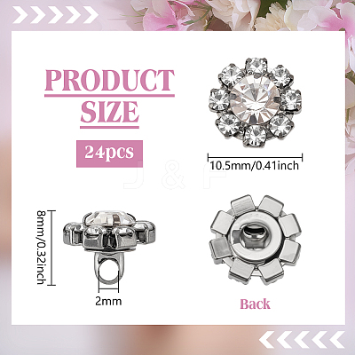 24Pcs 1-Hole Zinc Alloy Buttons FIND-PH0026-97-1