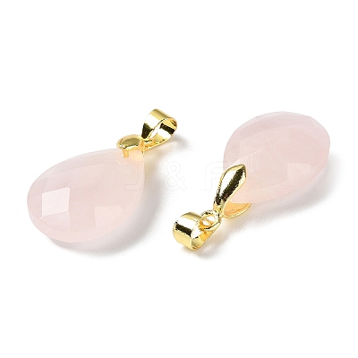 Natural Rose Quartz Pendants G-Q005-02G-06-1