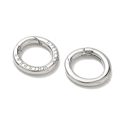 Brass Spring Gate Rings KK-E796-11P-1