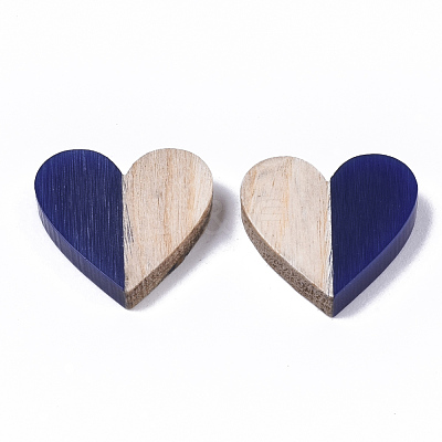Resin & Wood Two Tone Cabochons RESI-R425-04-1