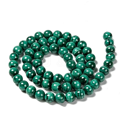 Natural Malachite Beads Strands G-O166-07A-6mm-1