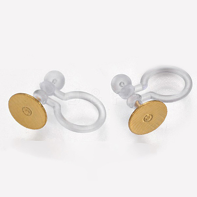 304 Stainless Steel Clip-on Earring Components STAS-WH0012-01G-1