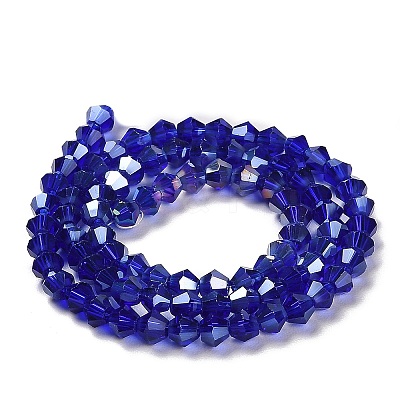 Transparent Electroplate Glass Beads Strands LS-GLAA-F029-4mm-A06-1