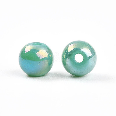 Electroplate Pearlized Glass Pearl Beads EGLA-T021-14A-03-1