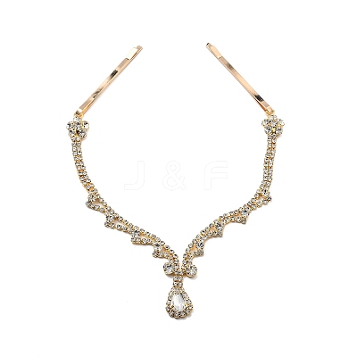 Alloy Rhinestone Hair Chain LS-OHAR-M044-01G-1