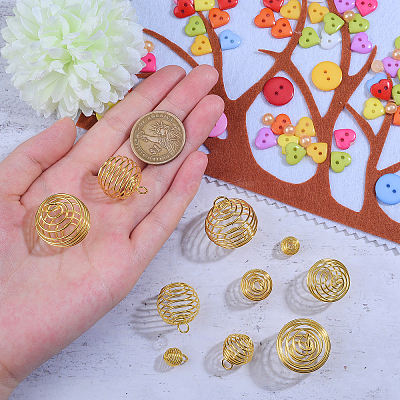 40Pcs 4 Sizes Iron Wire Pendants IFIN-CJ0001-40G-1