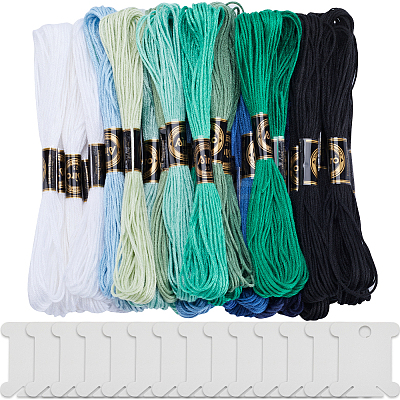 3 Sets 3 Style 6-Ply Polyester Embroidery Floss OCOR-GF0003-41B-1