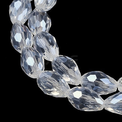 Transparent Electroplate Glass Beads Strands EGLA-N013-T4mm-B-M-1