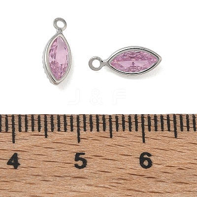 Brass Pave Cubic Zirconia Charms CU-CBABEB3-06P-02-1